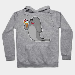 Seal at Drinking with Juice Hoodie